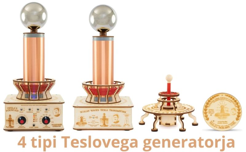 amritana 4 tipi Teslov generator za Teslov skalarni val za Vibracijsko samozdravljenje Tesla-Zaper-Geo