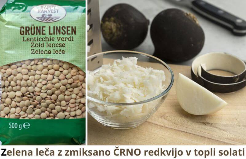 amritana Recept za limfo RAZSTRUPLJANJE črna redkev z lečo v topli solati